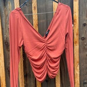 Forever 21 Terracotta Ruched Blouse ASO hope mikaelson